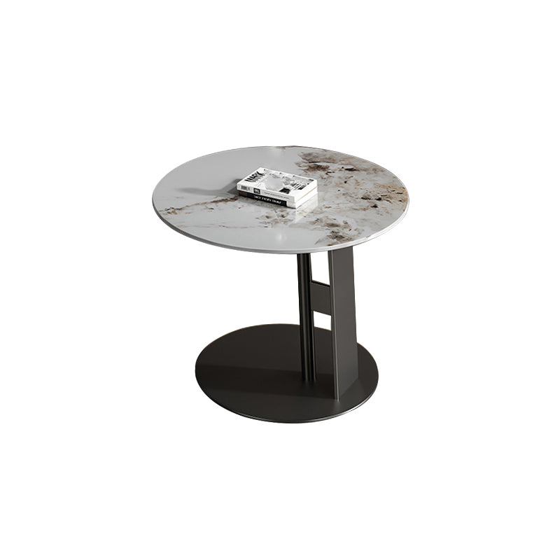 Slate Coffee Table Round Nesting Coffee Table Set with Pedestal Legs