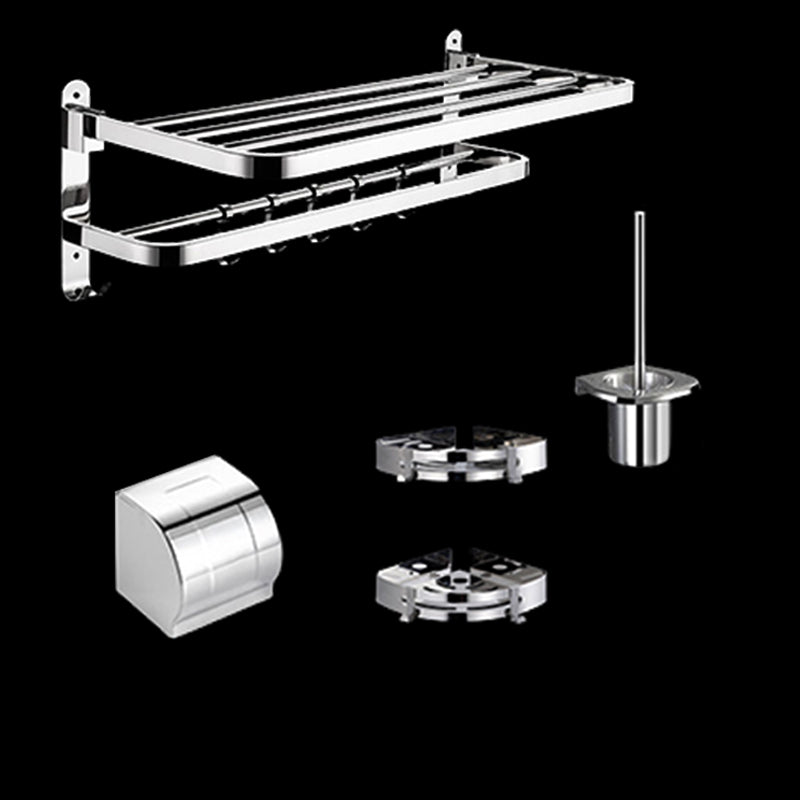 Modern Bathroom Hardware Set Silver Metal Bathroom Accessory