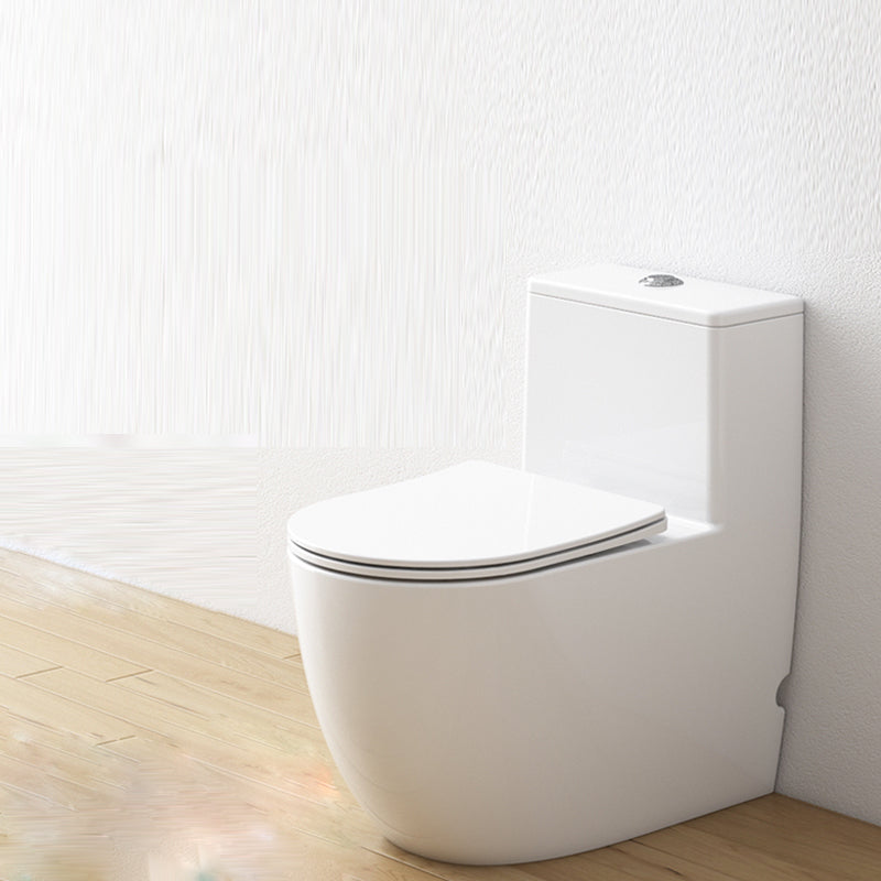 Modern White Floor Mounted Toilet Slow Close Seat Included Toilet Bowl for Bathroom