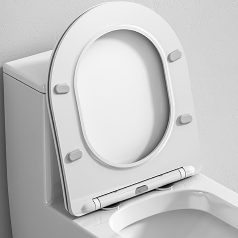 Modern White Floor Mounted Toilet Slow Close Seat Included Toilet Bowl for Bathroom
