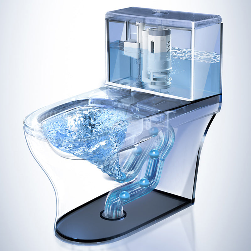 Modern Floor Mount Toilet Slow Close Seat Included Toilet Bowl for Bathroom