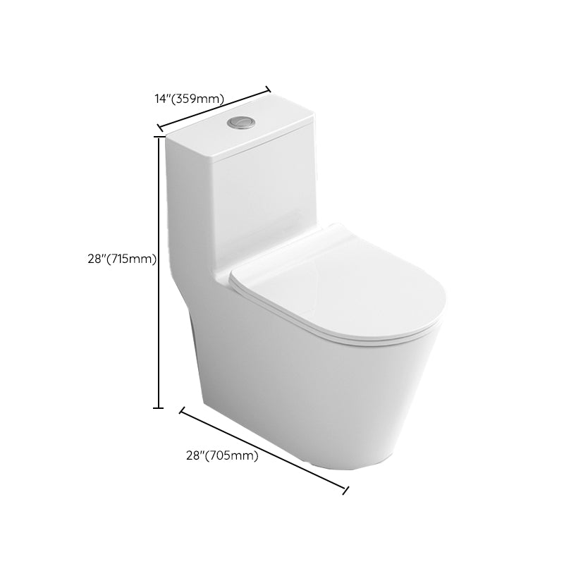 Modern Floor Mount Toilet Slow Close Seat Included Toilet Bowl for Bathroom