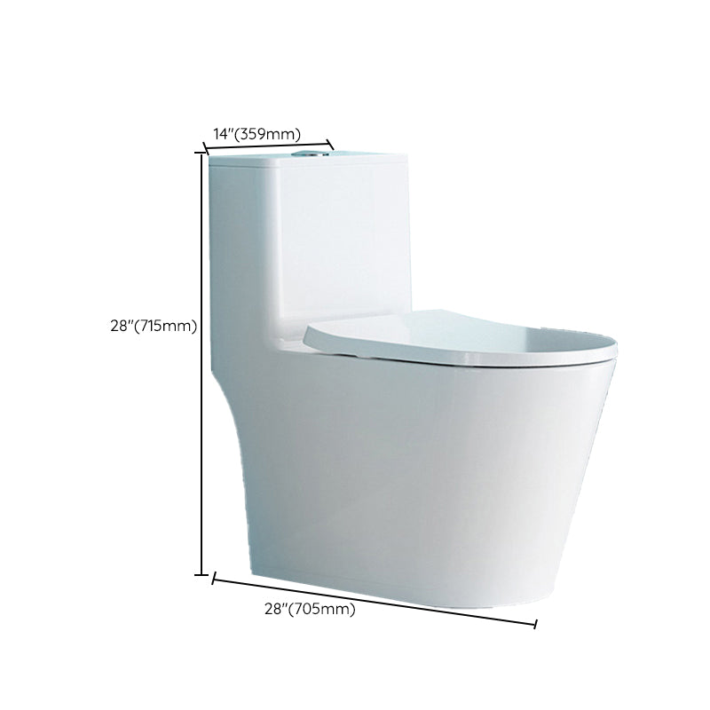 Modern Floor Mount Toilet Slow Close Seat Included Toilet Bowl for Bathroom