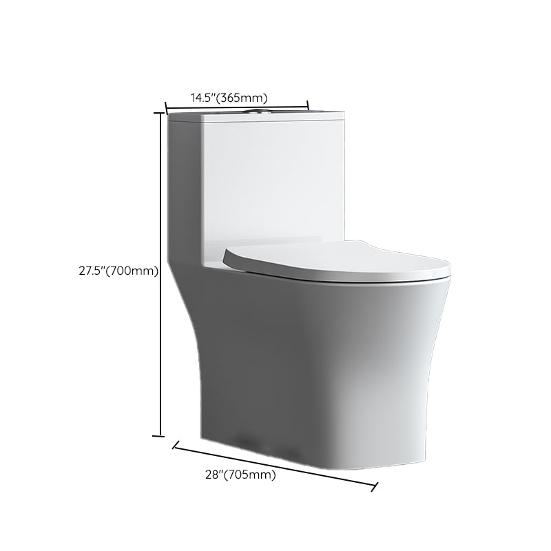 Modern Floor Mounted Toilet White Slow Close Seat Included Toilet Bowl for Bathroom