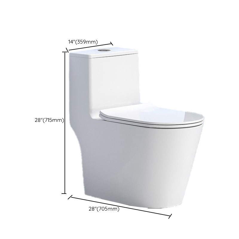 Modern Floor Mounted Toilet White Slow Close Seat Included Toilet Bowl for Bathroom