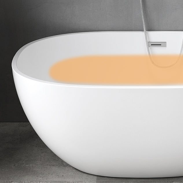 Antique Finish Stand Alone Bathtub Oval Soaking Modern Bath Tub