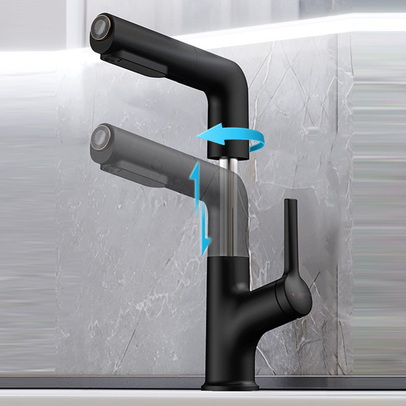 Swivel Spout Bathroom Sink Faucet with Lever Handle Vessel Sink Faucet