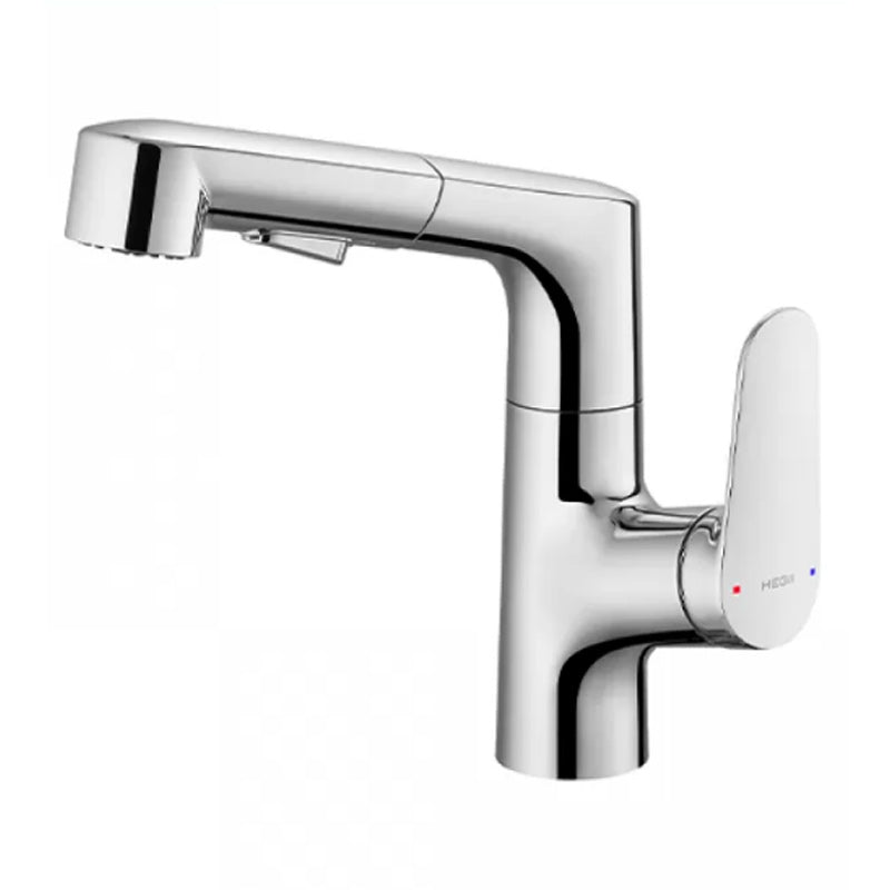 Lever Handles Sink Faucet Single Hole Chrome Brass Bathroom Sink Faucet