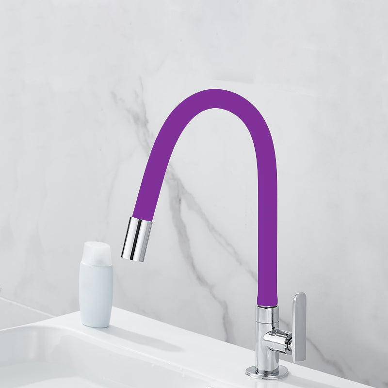 Modern Universal Tube Single Kitchen Faucet High Arc Profile Faucet