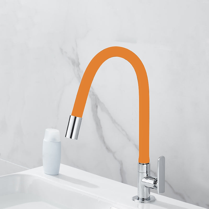 Modern Universal Tube Single Kitchen Faucet High Arc Profile Faucet