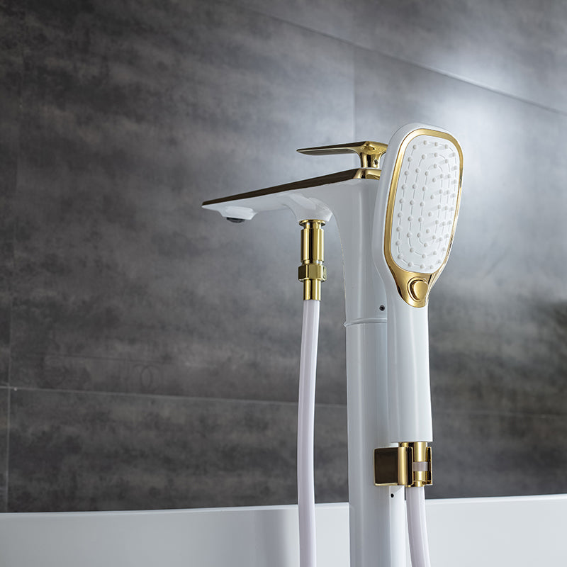Traditional Style Freestanding Faucet Copper Floor Mount Freestanding Faucet