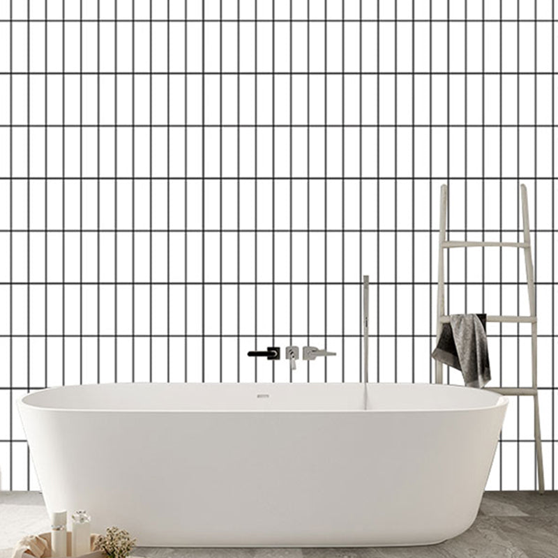 Tile-Peel & Stick Rectangle White Plastic Waterproof Tile-Peel & Stick for Shower 10 Pack