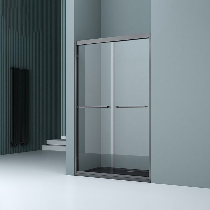 Transparent Double Shower Bath Door Metal Framed Glass Shower Door