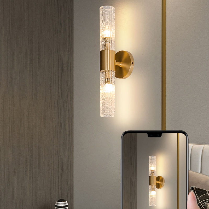 Modern Wall Light Fixture Minimalist Wall Light Sconce with Glass Shade for Bedroom