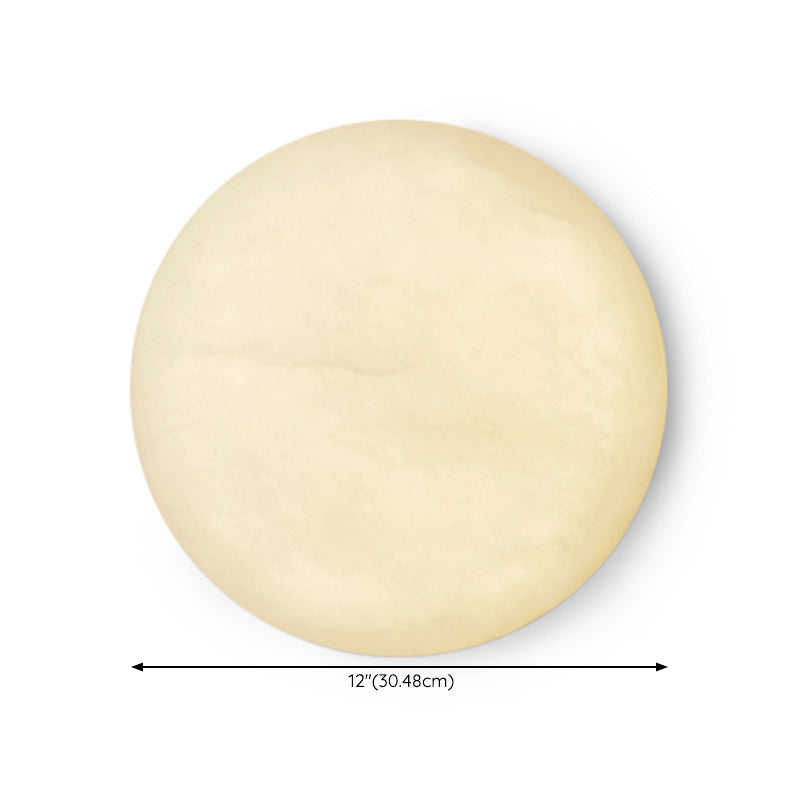 Resin LED Wall Lighting Contemporary Round Wall Sconce in White