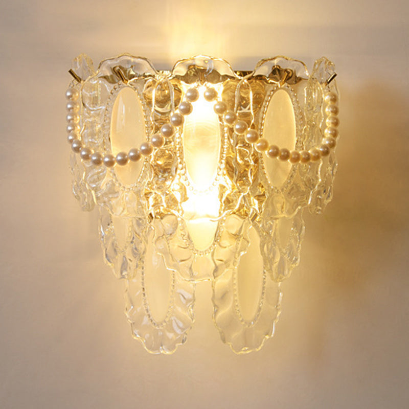 Nordic Wall Light Fixture Creative Wall Light Sconce with Glass Shade for Bedroom