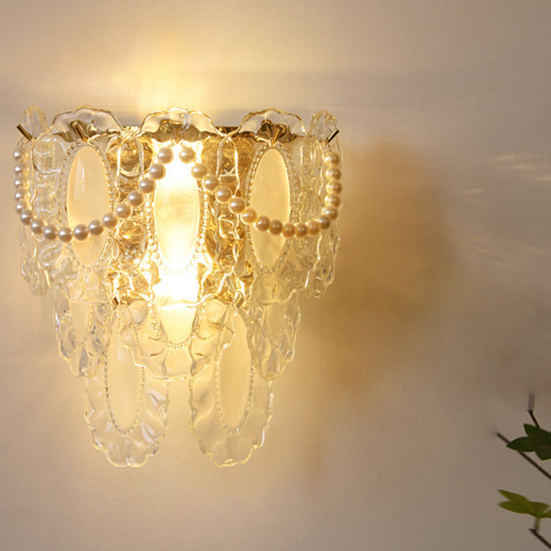 Nordic Wall Light Fixture Creative Wall Light Sconce with Glass Shade for Bedroom