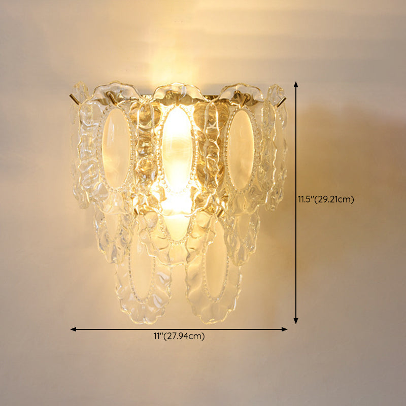 Nordic Wall Light Fixture Creative Wall Light Sconce with Glass Shade for Bedroom