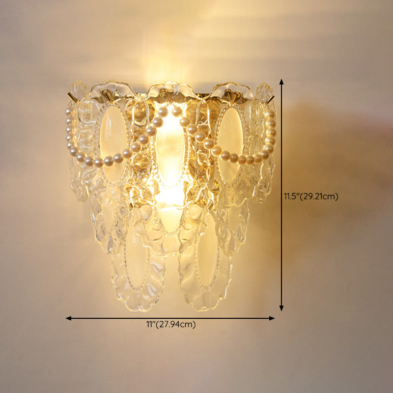 Nordic Wall Light Fixture Creative Wall Light Sconce with Glass Shade for Bedroom