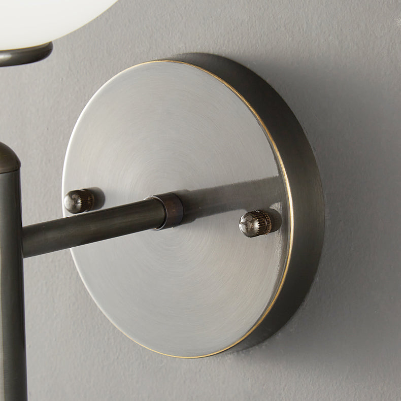 Modern Wall Lamp Minimalist Wall Vanity Lights with Glass Shade for Washroom