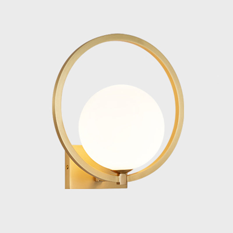 Modern 1 Light Wall Lamp Glass Wall Vanity Lights for Powder Room