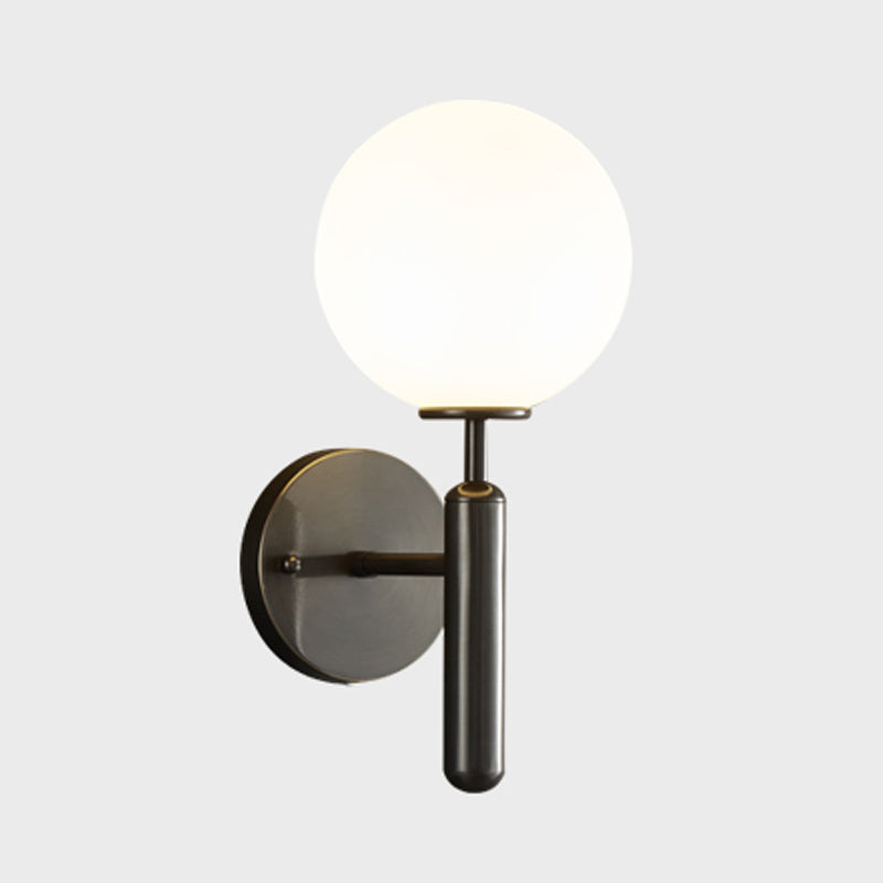 Modern 1 Light Wall Lamp Glass Wall Vanity Lights for Powder Room