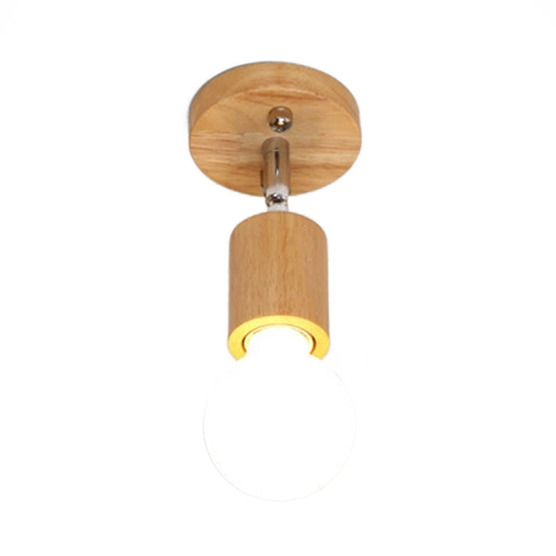 Contemporary Wall Lamp Wooden Wall Vanity Lights for Powder Room