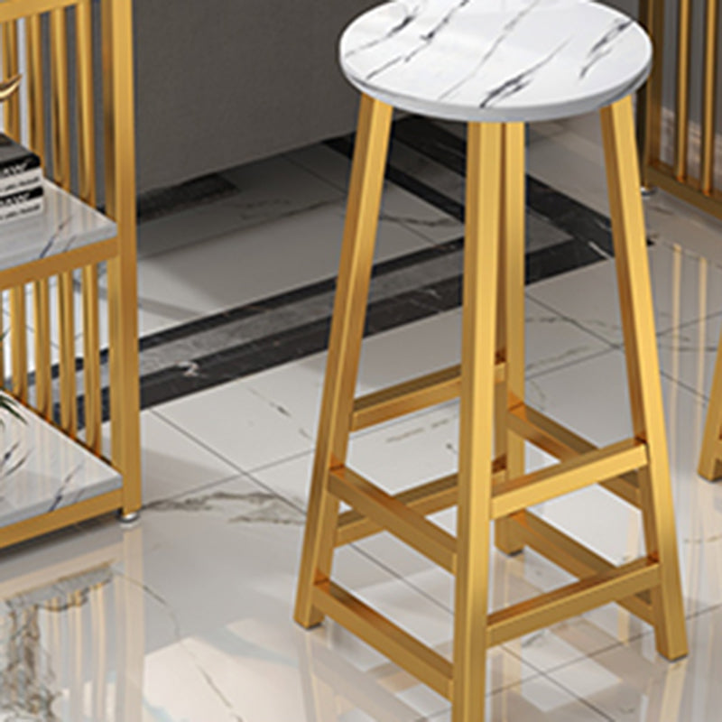 Glam Rectangle Wood Counter Table 3/4 Pieces Bar Table Set for Cafe