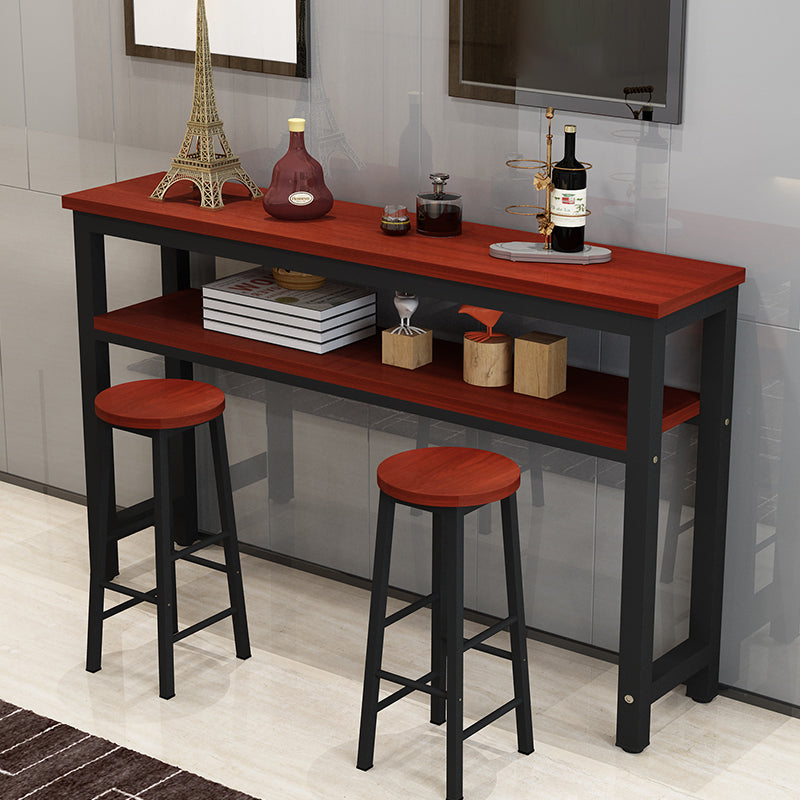 Modern Rectangle Wood Counter Table 3/5 Pieces Bar Table Set for Cafe