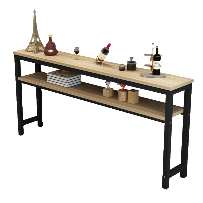 Modern Rectangle Wood Counter Table 3/5 Pieces Bar Table Set for Cafe