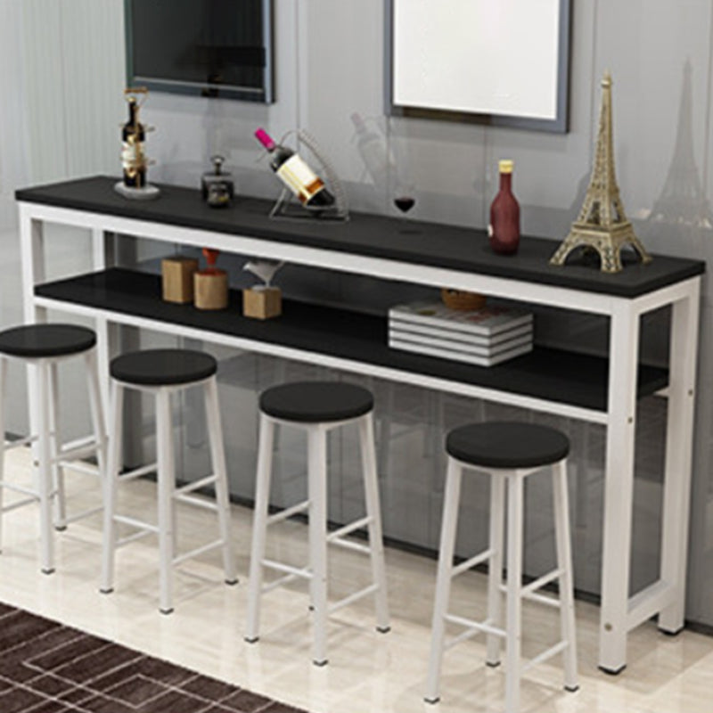 Modern Rectangle Wood Counter Table 3/5 Pieces Bar Table Set for Cafe