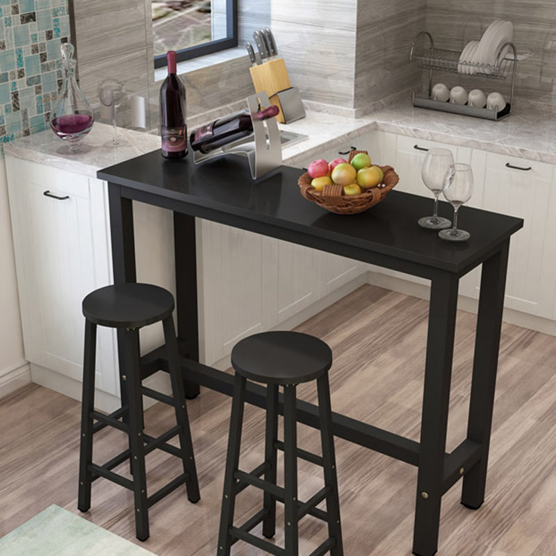 Industrial Rectangle Wood Counter Table 3/4 Pieces Bar Table Set for Cafe
