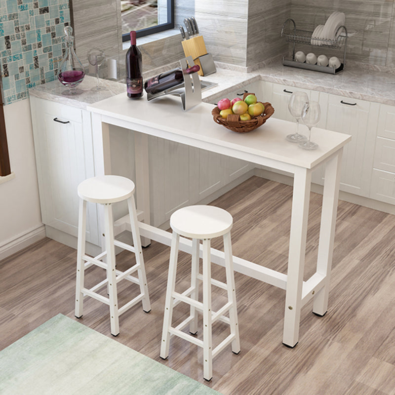 Industrial Rectangle Wood Counter Table 3/4 Pieces Bar Table Set for Cafe