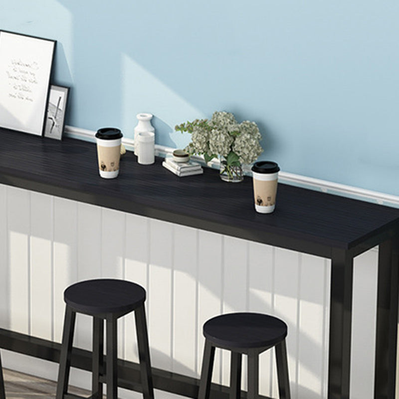 Industrial Rectangle Wood Counter Table 3/4 Pieces Bar Table Set for Cafe