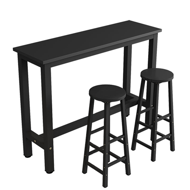 Industrial Rectangle Wood Counter Table 3/4 Pieces Bar Table Set for Cafe