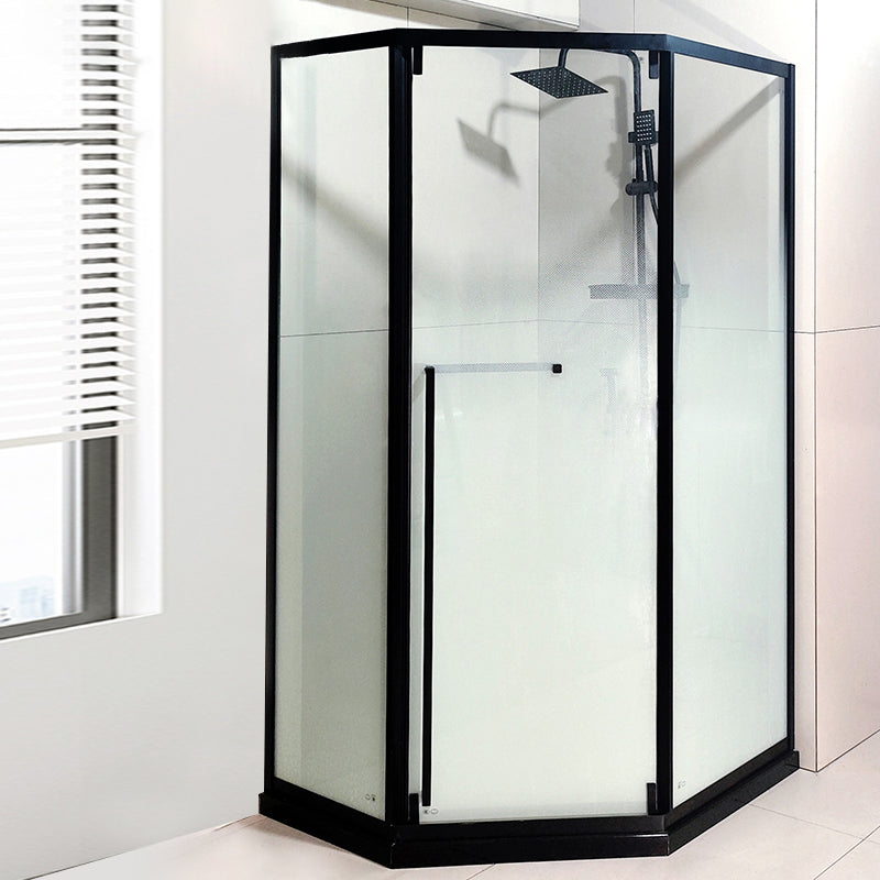 Framed Neo-Angle Shower Enclosure Single Sliding Shower Enclosure with Header