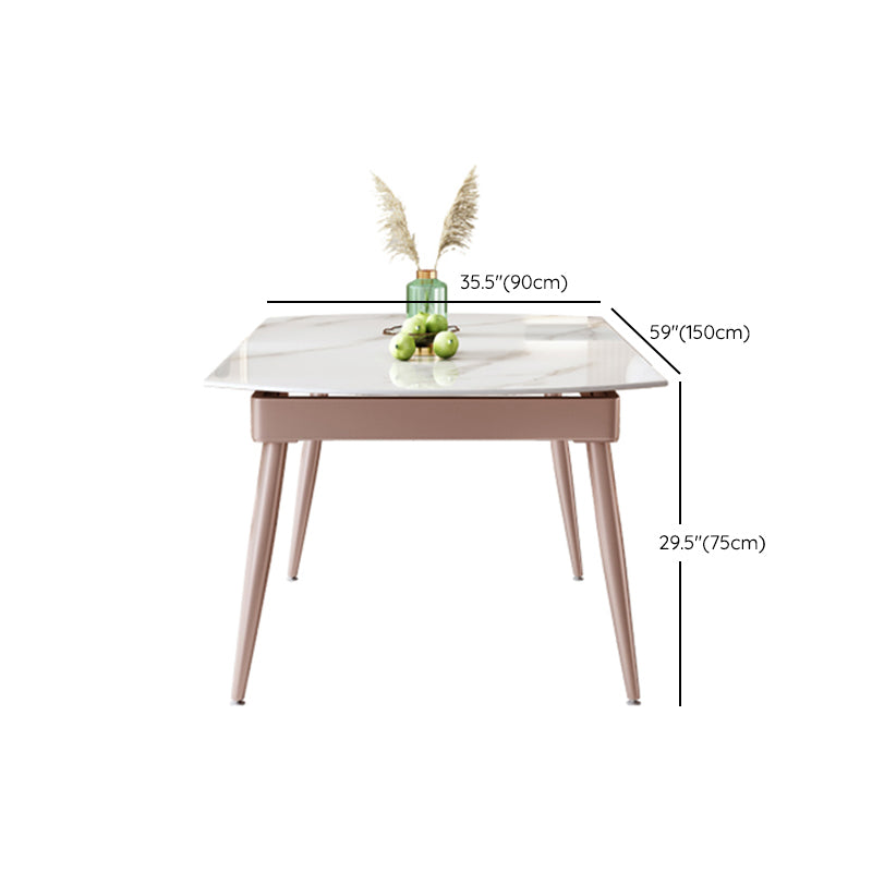 Glam Foldable Stone Dining Room Stainless Steel Base for Dining Room