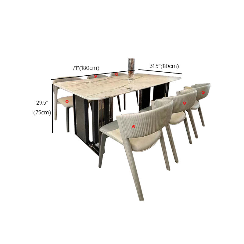 Rectangle Dinner Room Kitchen Table Contemporary Dining Table