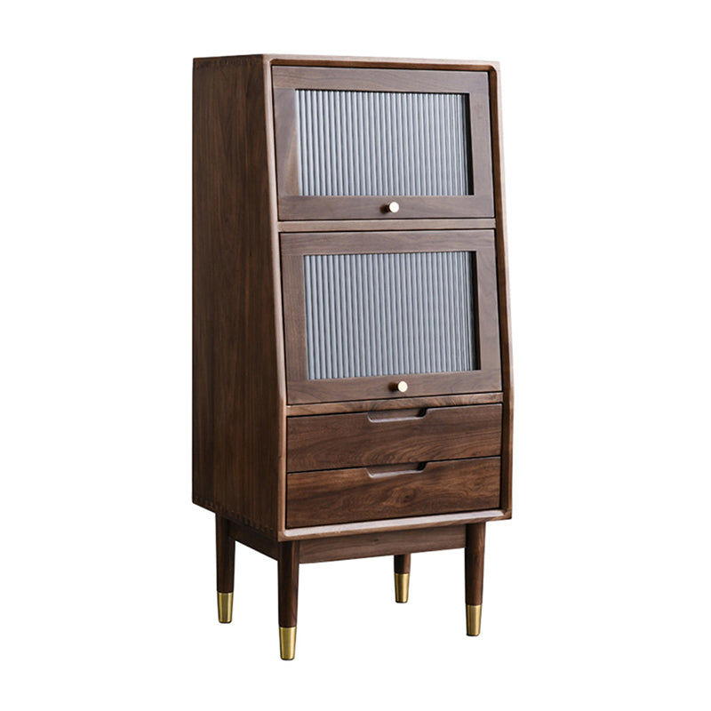 Mid-Century Modern Rectangle Accent Chest Solid Wood Straight Legs Chest