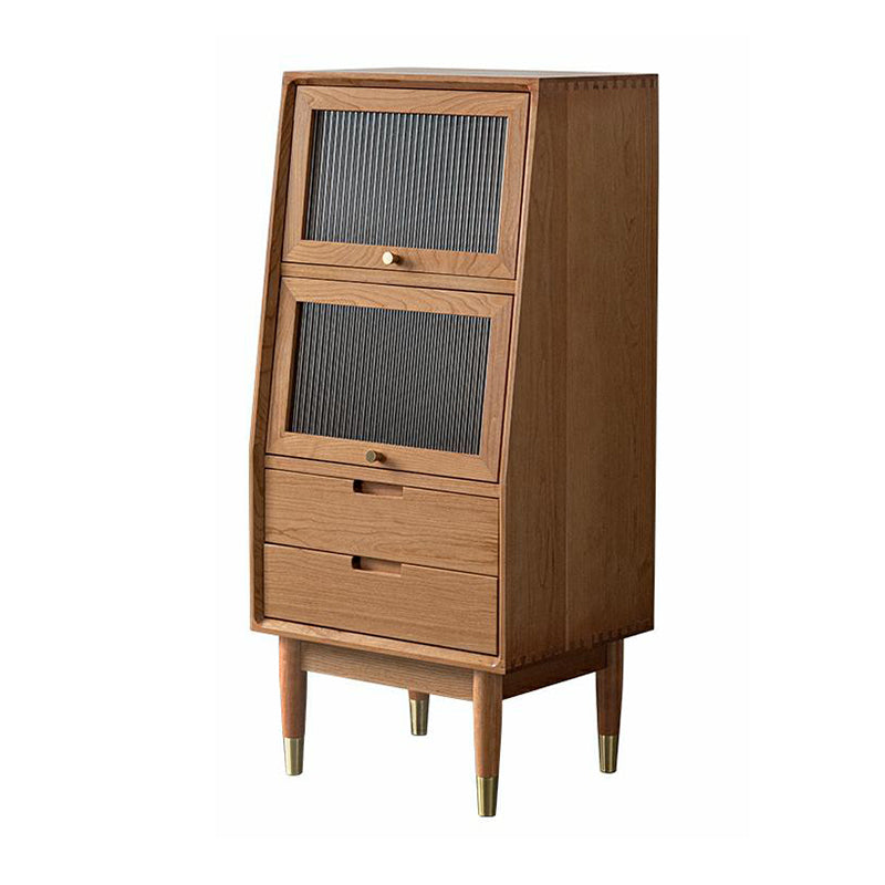 Mid-Century Modern Rectangle Accent Chest Solid Wood Straight Legs Chest