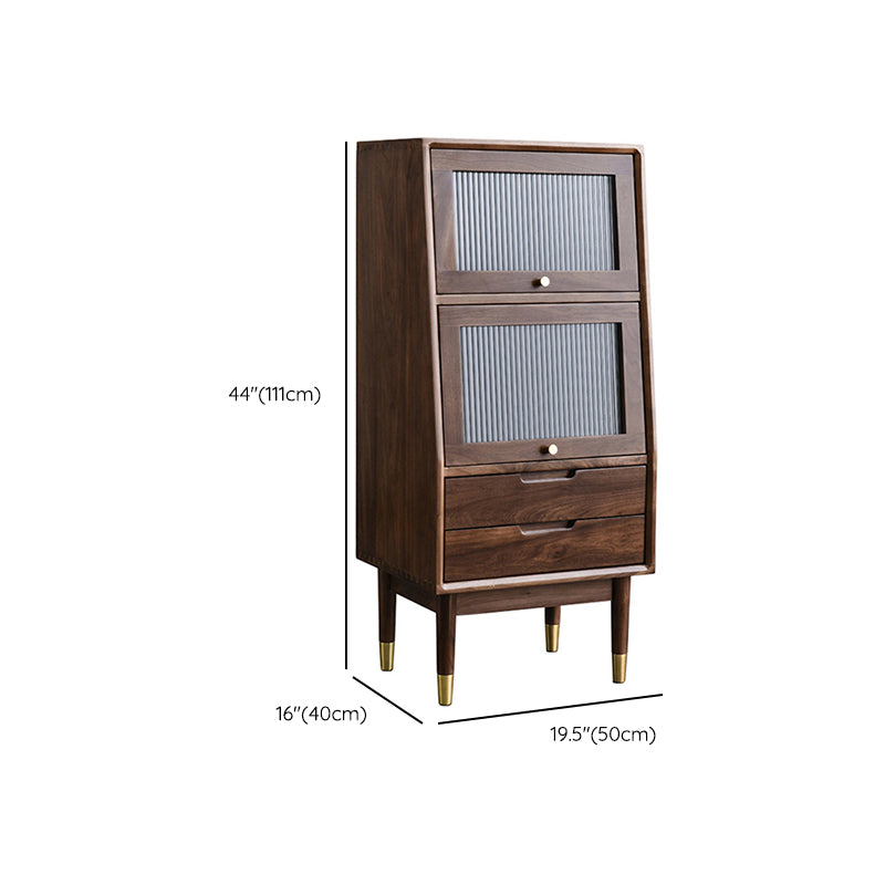 Mid-Century Modern Rectangle Accent Chest Solid Wood Straight Legs Chest