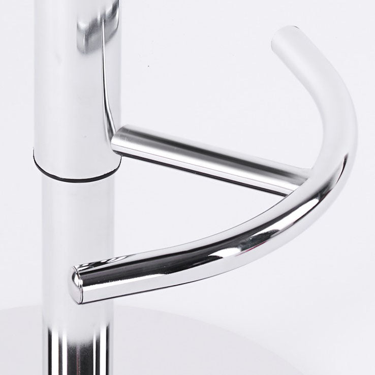 Swivel Adjustable Height Patio Bar Stool Upholstered Indoor Bar Stool with Chrome Base