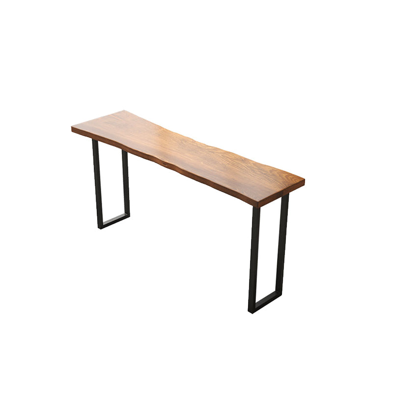 Modern Rectangle Pine Wood Bar Table Iron Legs for Dining Room