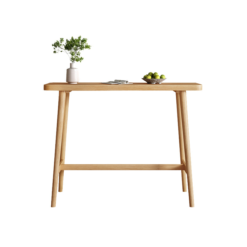 Modern Solid Wood Bar Table Rectangle Dining Table for Kitchen