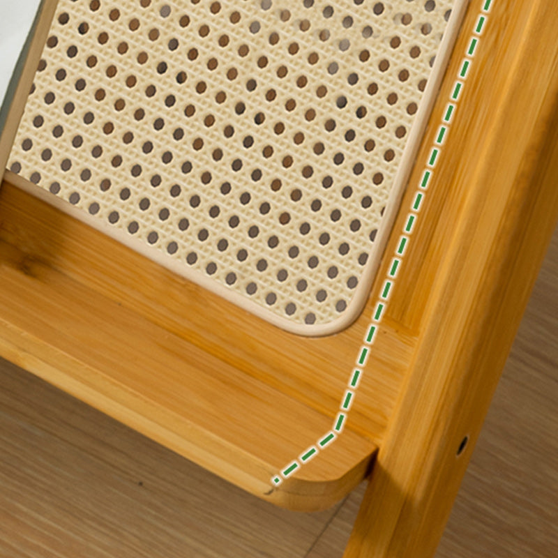 14" Wide Contemporary Corner Table Wood Storage Accent Side Table