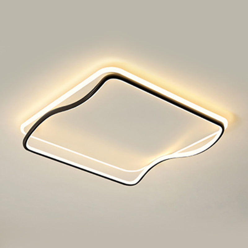 Geometric Flush Light Modern Metal 1 Light Flush Mount Light Fixture