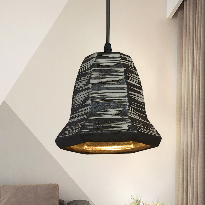 1-Kopf-Zylinder/Urne hängende Anhänger Industrial Style Schwarz Keramik-Federung Licht für das Restaurant