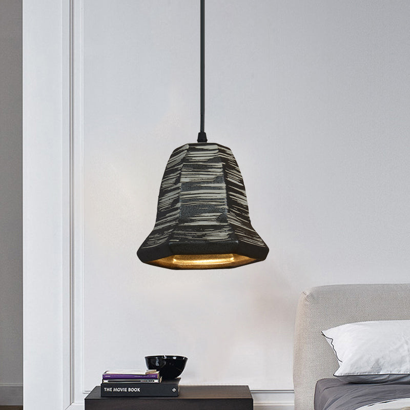 1-Kopf-Zylinder/Urne hängende Anhänger Industrial Style Schwarz Keramik-Federung Licht für das Restaurant