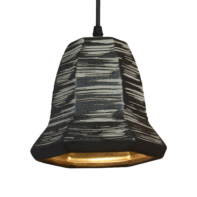 1-Kopf-Zylinder/Urne hängende Anhänger Industrial Style Schwarz Keramik-Federung Licht für das Restaurant