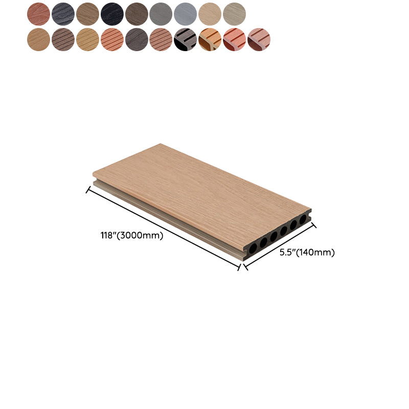 Embossed Nailed Decking Tiles Composite 118" x 5.5" Tile Kit Outdoor Patio